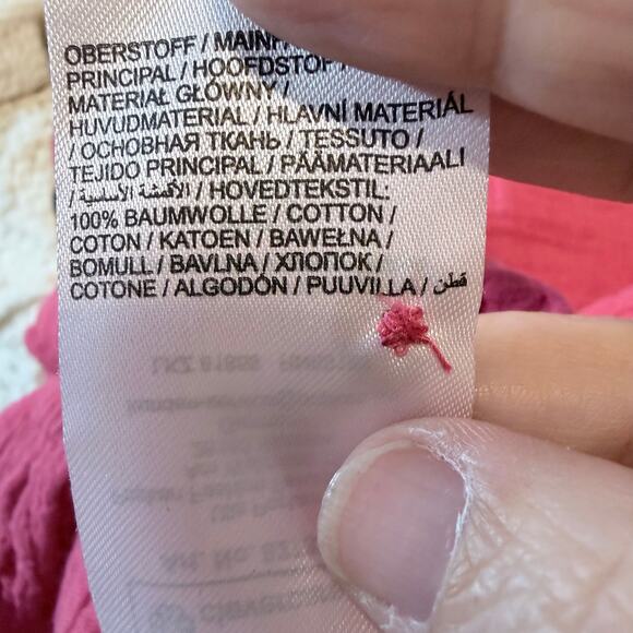 Ulla Popken Coral Pink Tiered Cotton Midi Dress Plus Size 20 NWT romantic flowy - Picture 9 of 10